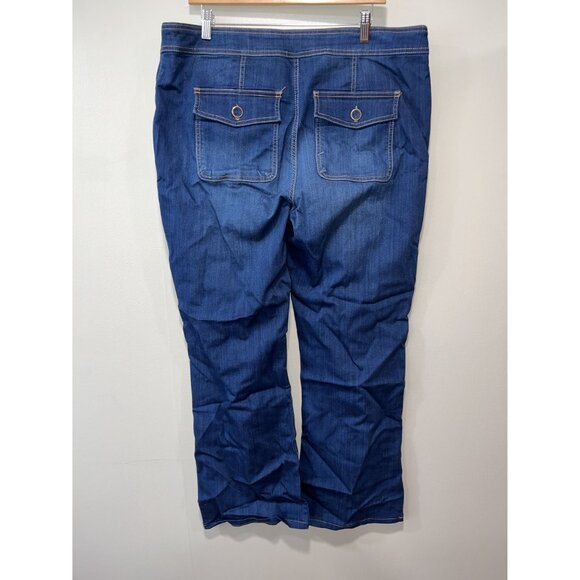 Maurices Women's‎ Denim Sailor Button Pants, Size 18 - Picture 2 of 7